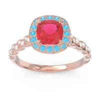 Halo Pave Cushion Vanam Ring