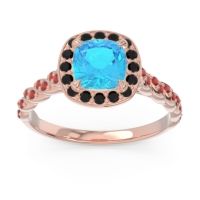 Halo Pave Cushion Vanam Ring