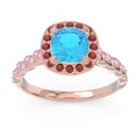 Halo Pave Cushion Vanam Ring