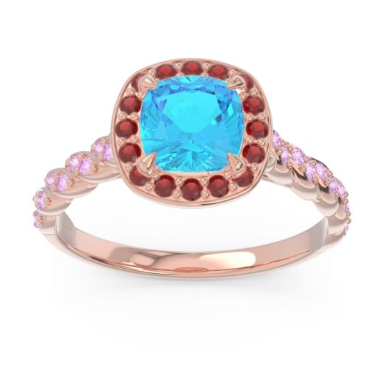 Halo Pave Cushion Vanam Ring
