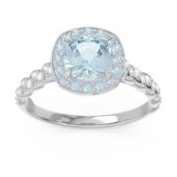 Halo Pave Cushion Vanam Ring