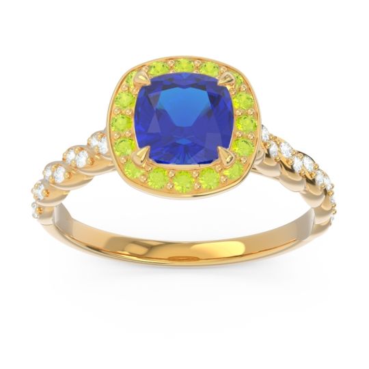 Halo Pave Cushion Vanam Ring