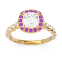 Halo Pave Cushion Vanam Ring