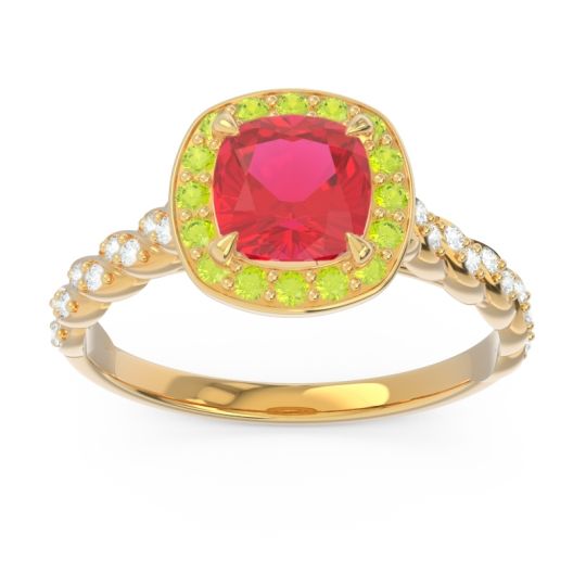 Halo Pave Cushion Vanam Ring