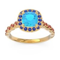 Halo Pave Cushion Vanam Ring