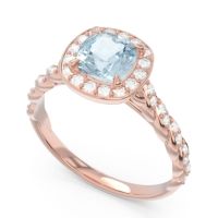 Halo Pave Cushion Vanam Ring