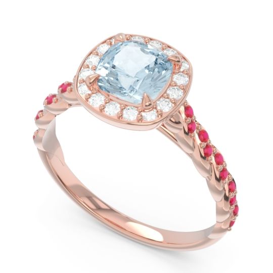 Halo Pave Cushion Vanam Ring
