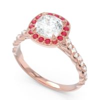 Halo Pave Cushion Vanam Ring