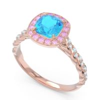 Halo Pave Cushion Vanam Ring