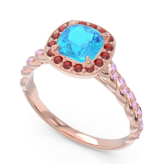 Halo Pave Cushion Vanam Ring