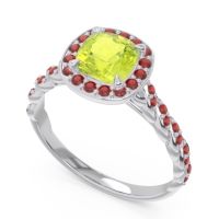 Halo Pave Cushion Vanam Ring