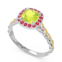 Halo Pave Cushion Vanam Ring