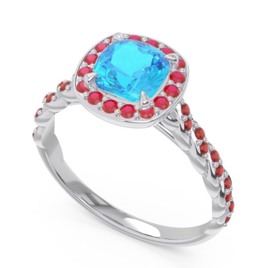 Halo Pave Cushion Vanam Ring