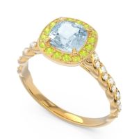 Halo Pave Cushion Vanam Ring