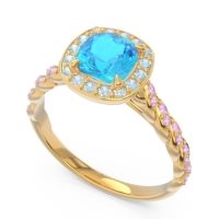 Halo Pave Cushion Vanam Ring