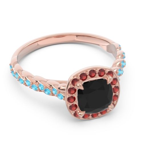 Halo Pave Cushion Vanam Ring