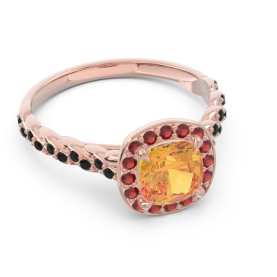 Halo Pave Cushion Vanam Ring