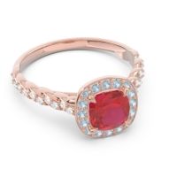 Halo Pave Cushion Vanam Ring