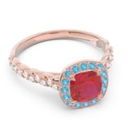 Halo Pave Cushion Vanam Ring