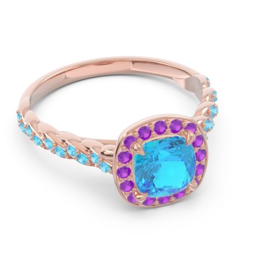 Halo Pave Cushion Vanam Ring