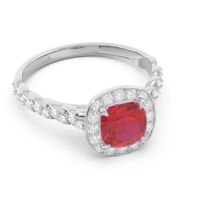 Halo Pave Cushion Vanam Ring