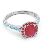 Halo Pave Cushion Vanam Ring