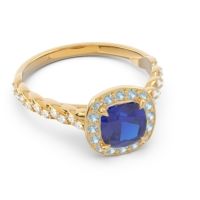 Halo Pave Cushion Vanam Ring