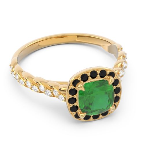 Halo Pave Cushion Vanam Ring
