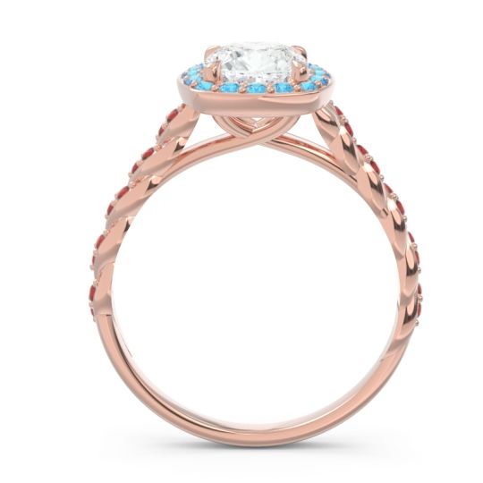 Halo Pave Cushion Vanam Ring