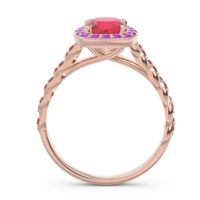 Halo Pave Cushion Vanam Ring