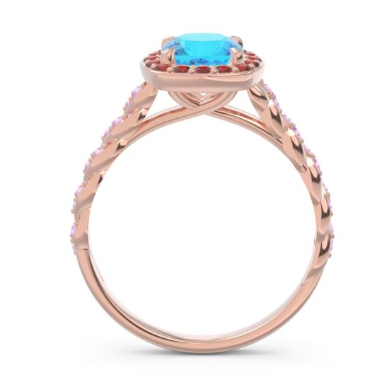 Halo Pave Cushion Vanam Ring