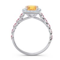 Halo Pave Cushion Vanam Ring