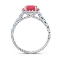 Halo Pave Cushion Vanam Ring
