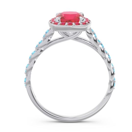 Halo Pave Cushion Vanam Ring
