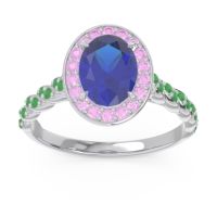Halo Pave Oval Mahavanna Ring