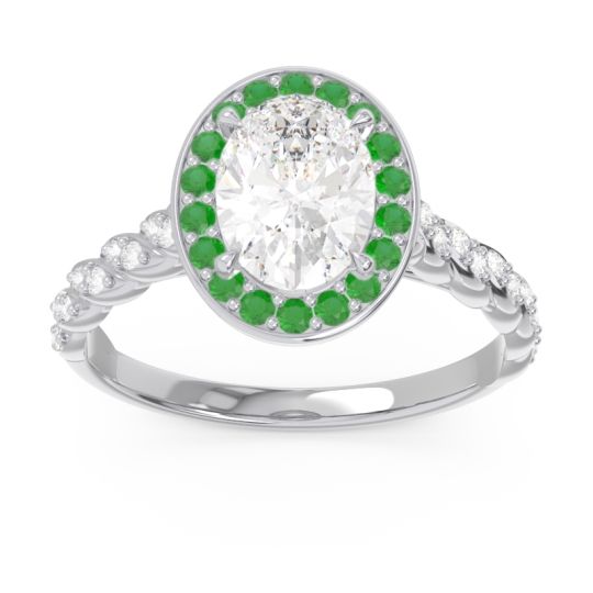 Halo Pave Oval Mahavanna Ring