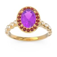Halo Pave Oval Mahavanna Ring
