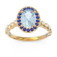 Halo Pave Oval Mahavanna Ring