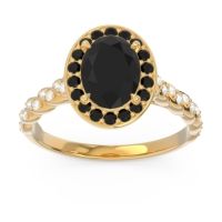 Halo Pave Oval Mahavanna Ring
