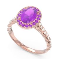 Halo Pave Oval Mahavanna Ring