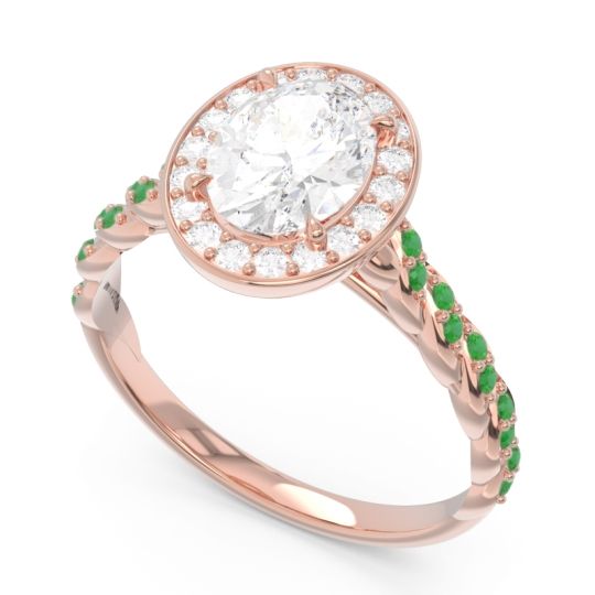 Halo Pave Oval Mahavanna Ring