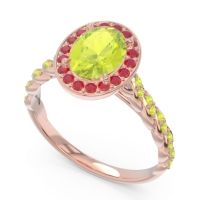 Halo Pave Oval Mahavanna Ring