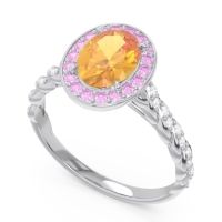 Halo Pave Oval Mahavanna Ring