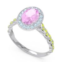 Halo Pave Oval Mahavanna Ring