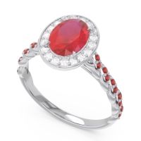 Halo Pave Oval Mahavanna Ring