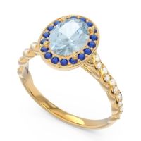 Halo Pave Oval Mahavanna Ring