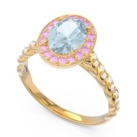 Halo Pave Oval Mahavanna Ring