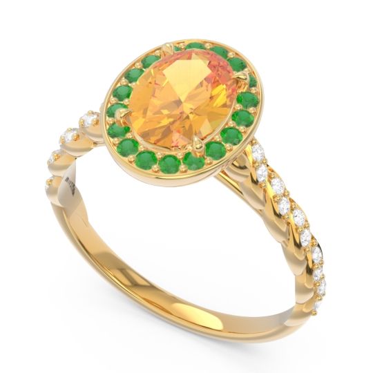 Halo Pave Oval Mahavanna Ring