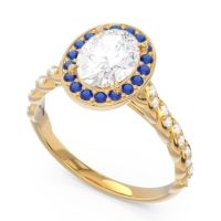 Halo Pave Oval Mahavanna Ring
