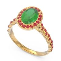 Halo Pave Oval Mahavanna Ring